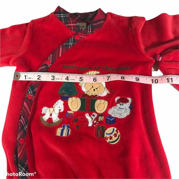 Little Me Baby's First Christmas Size 3 Month Red Footie Beanie Bib Set New - Picture 11 of 12